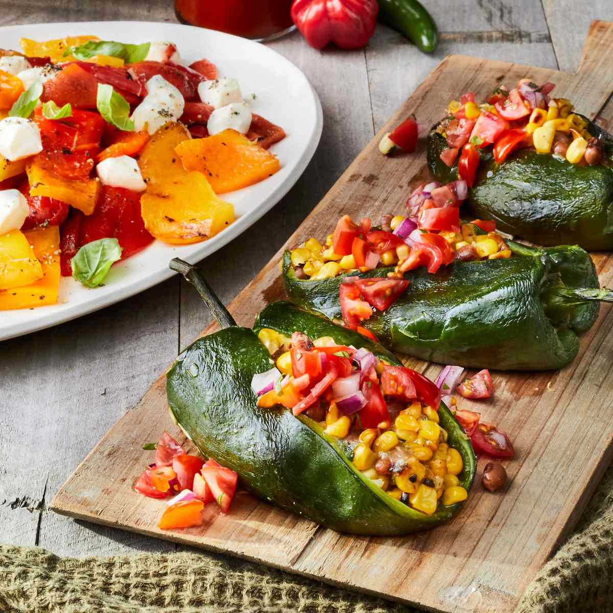 Grilled Stuffed Poblano Peppers