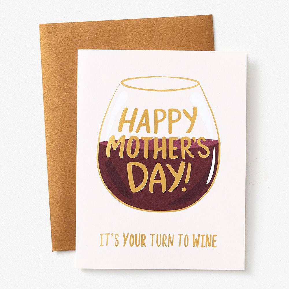 Turn to Wine Mothers Day Card