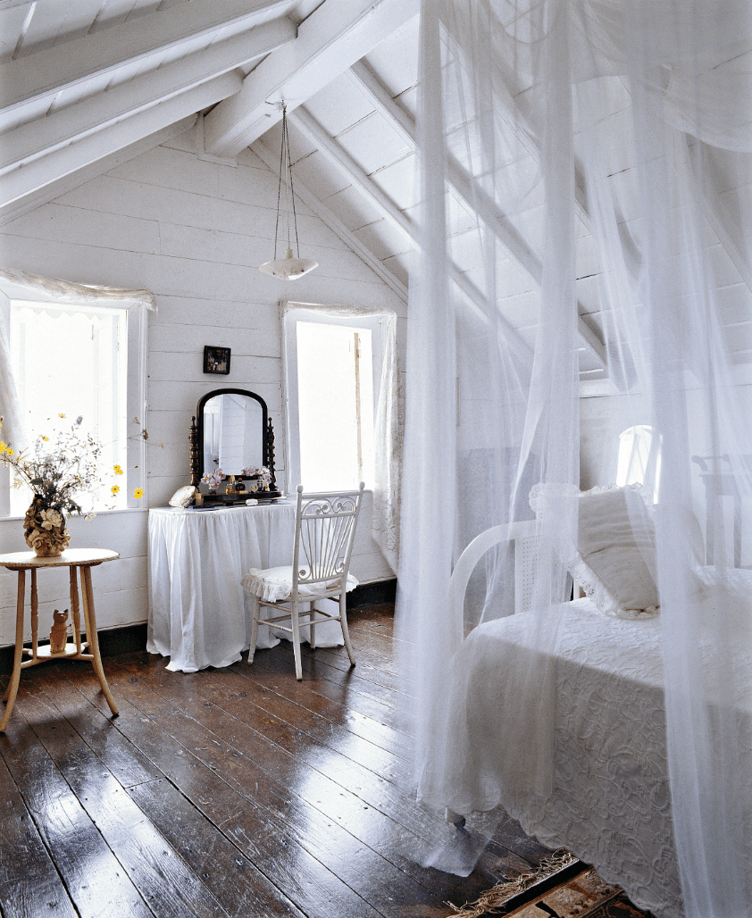 White Canopy Beach Bedroom
