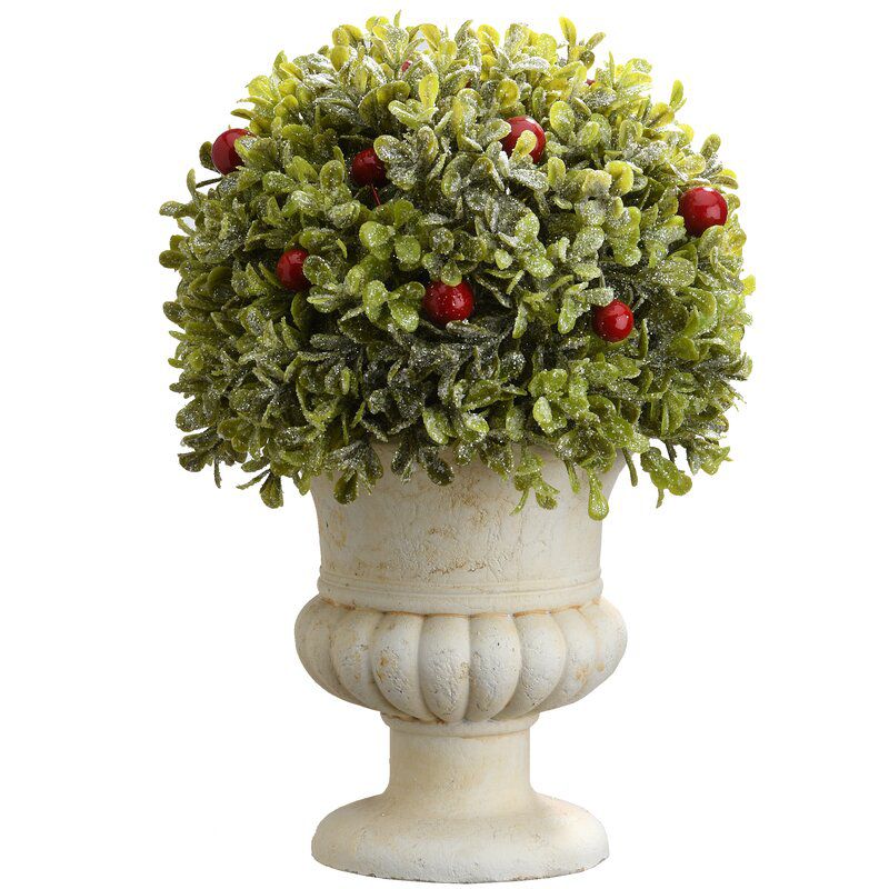 Artificial Boxwood Topiary in Urn
