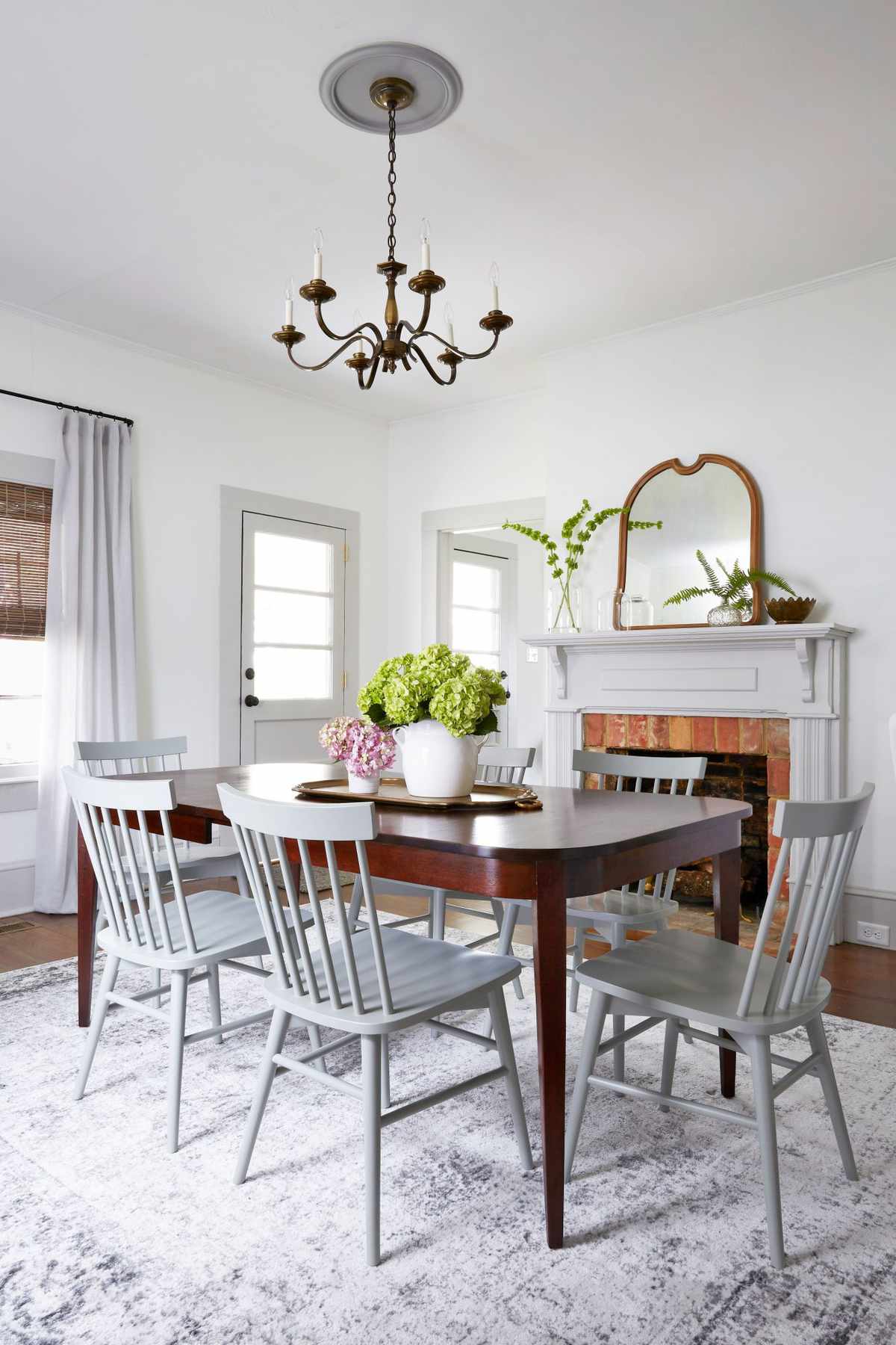 Cotton Mill Village House Dining Room with Gray Tones