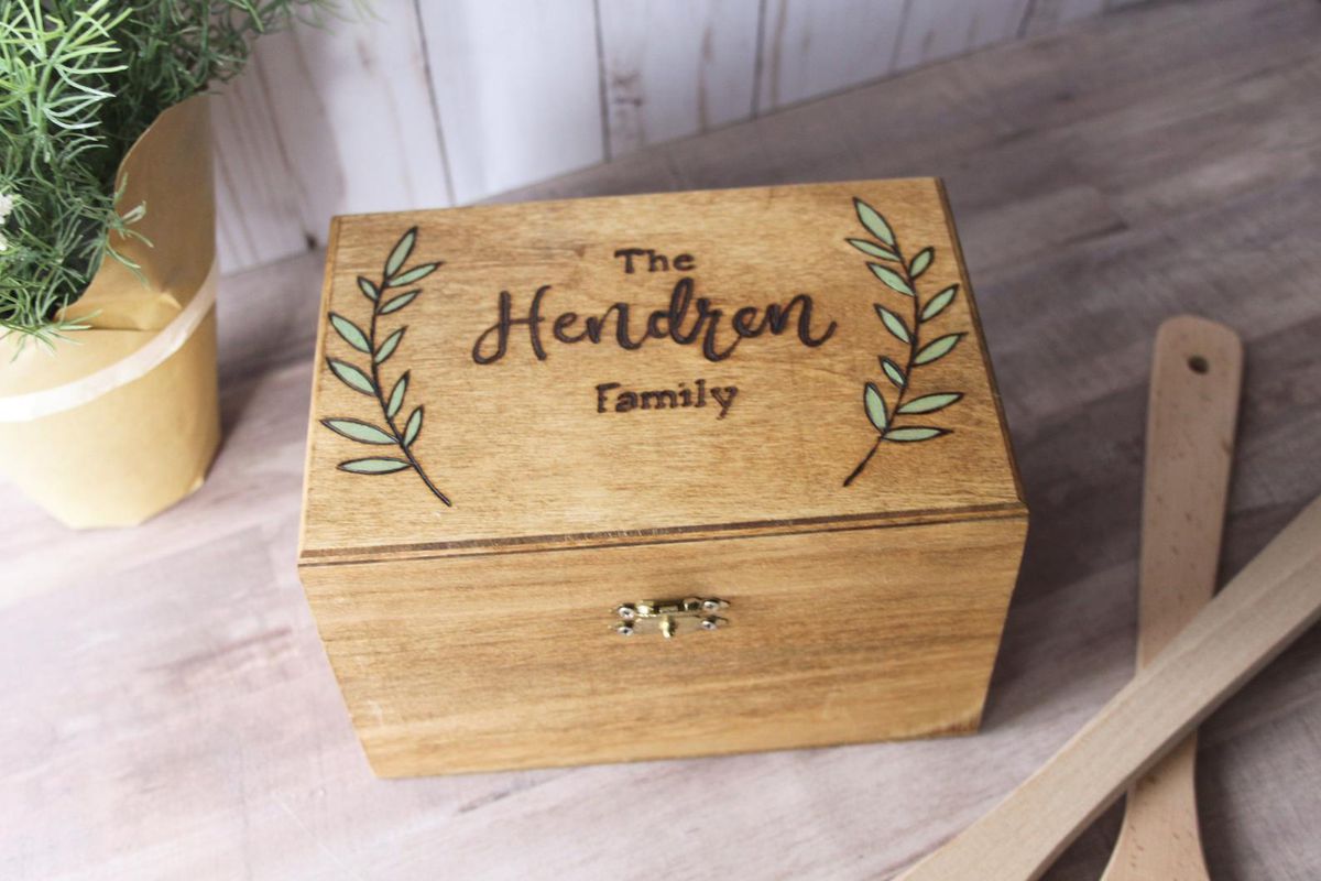 Personalized Family Recipe Box