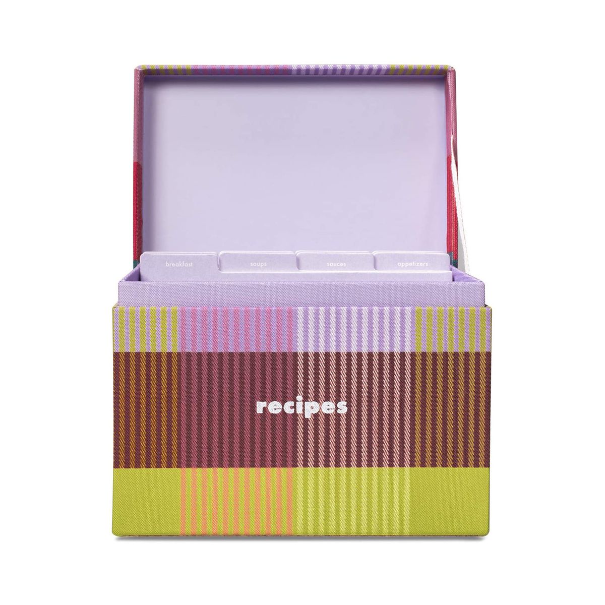Bright Stripes Kate Spade Recipe Box