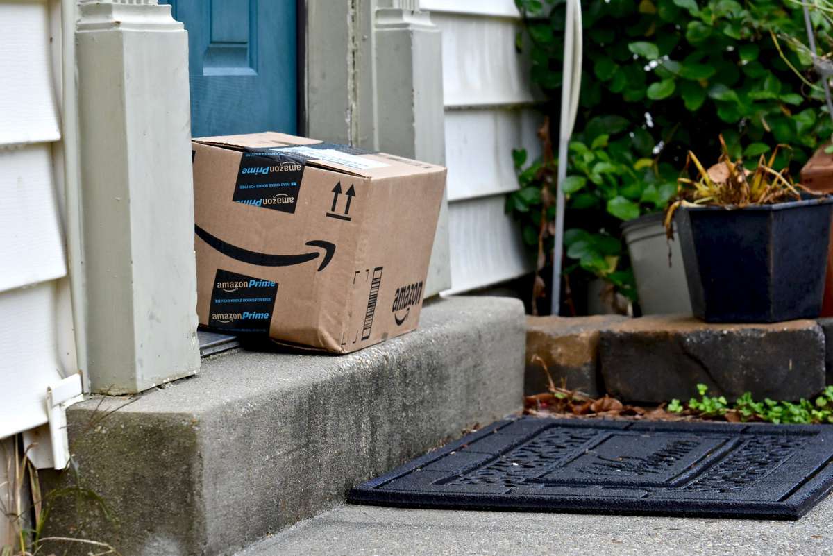 Amazon package delivered to front door