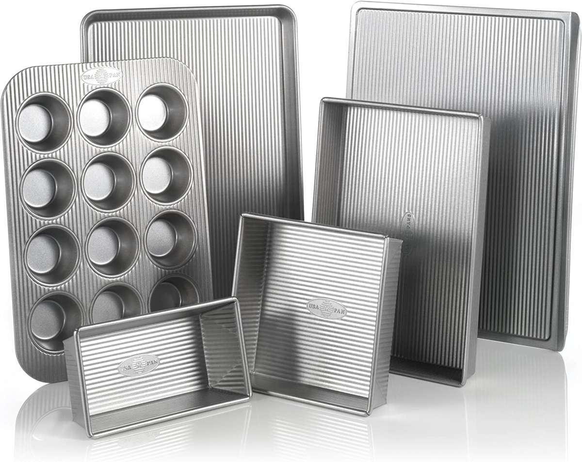 3 of 10 USA Pan Bakeware Aluminized Steel 6 Pieces Set