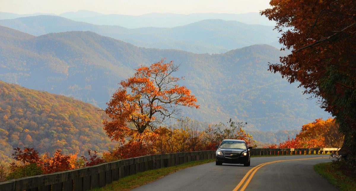 Asheville Fall Color Car