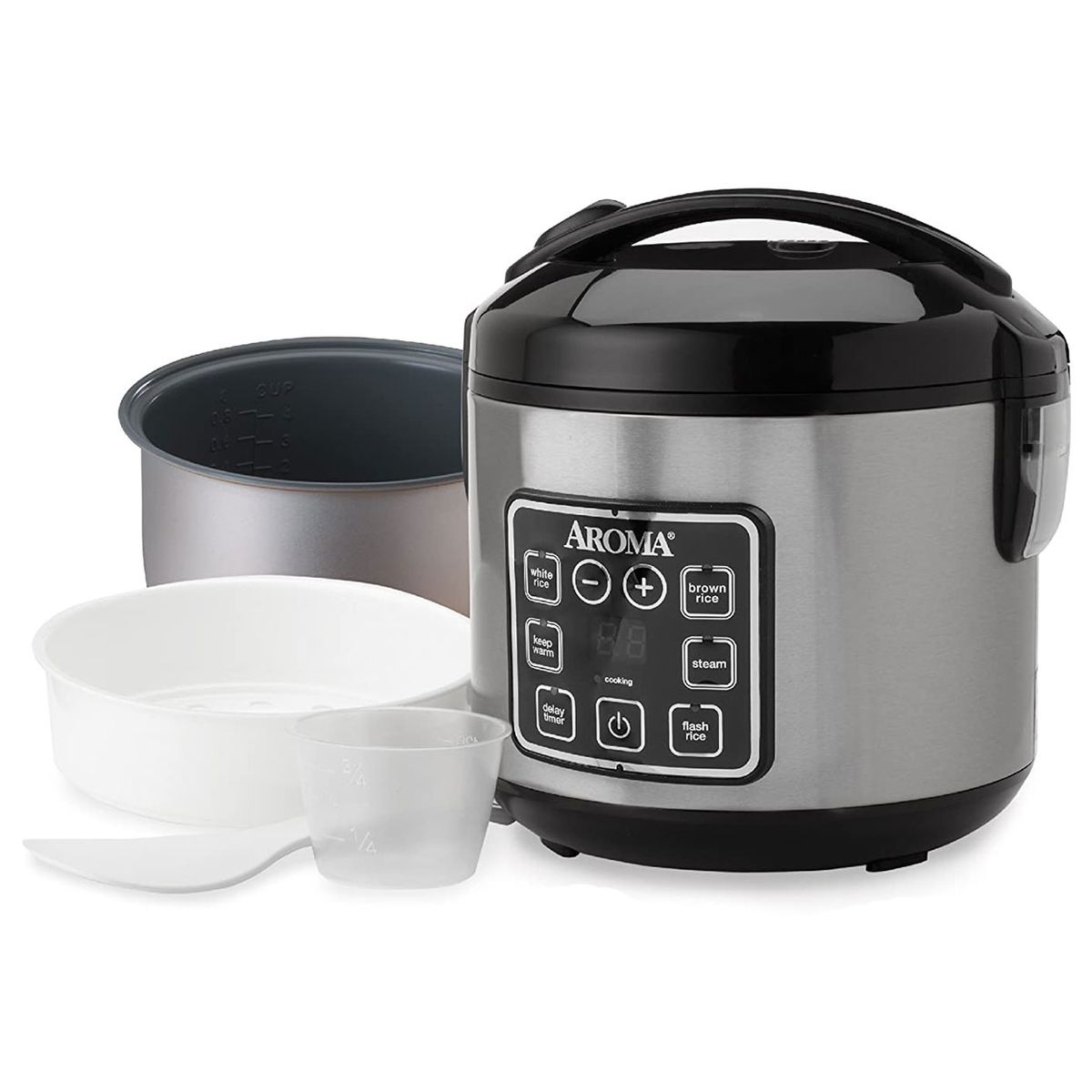 Aroma Housewares 2-8-Cups (Cooked) Digital Cool-Touch Rice Grain Cooker