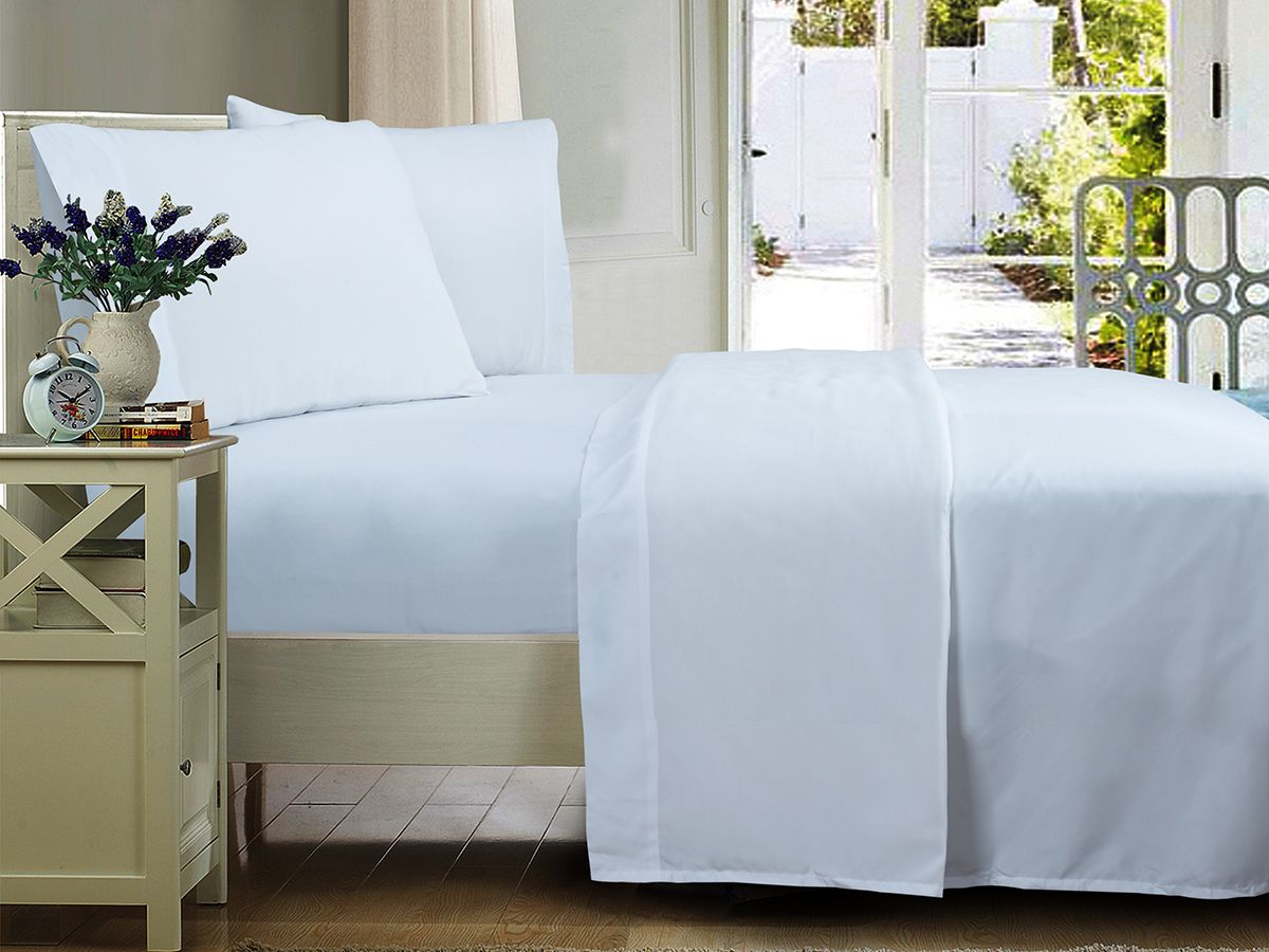 Mainstays Soft Wrinkle Resistant Microfiber Twin/Twin XL Arctic White Sheet Set