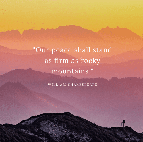 Shakespeare Mountain Quote