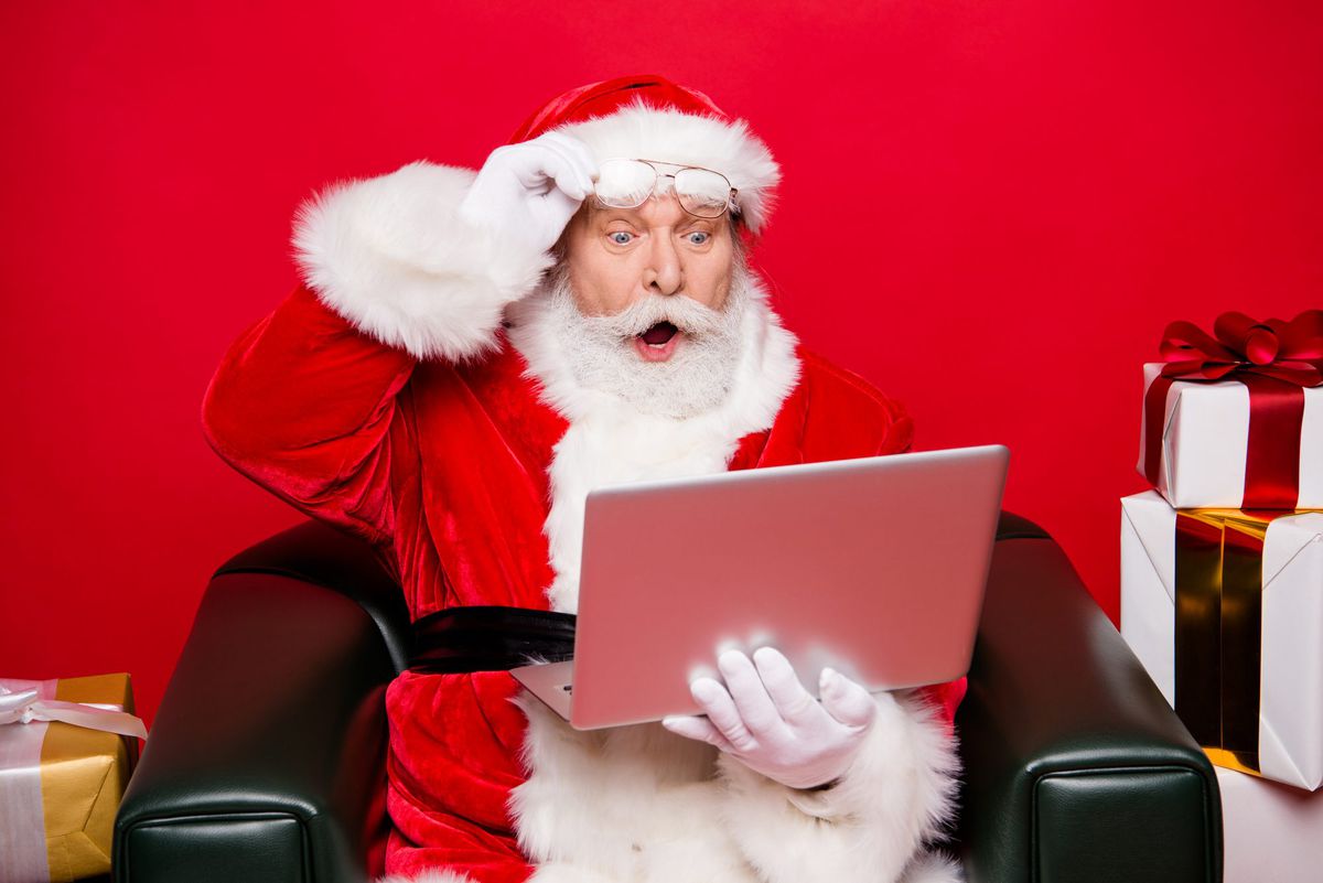 Santa on Computer