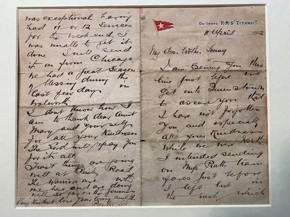 John Harper Titanic Letter