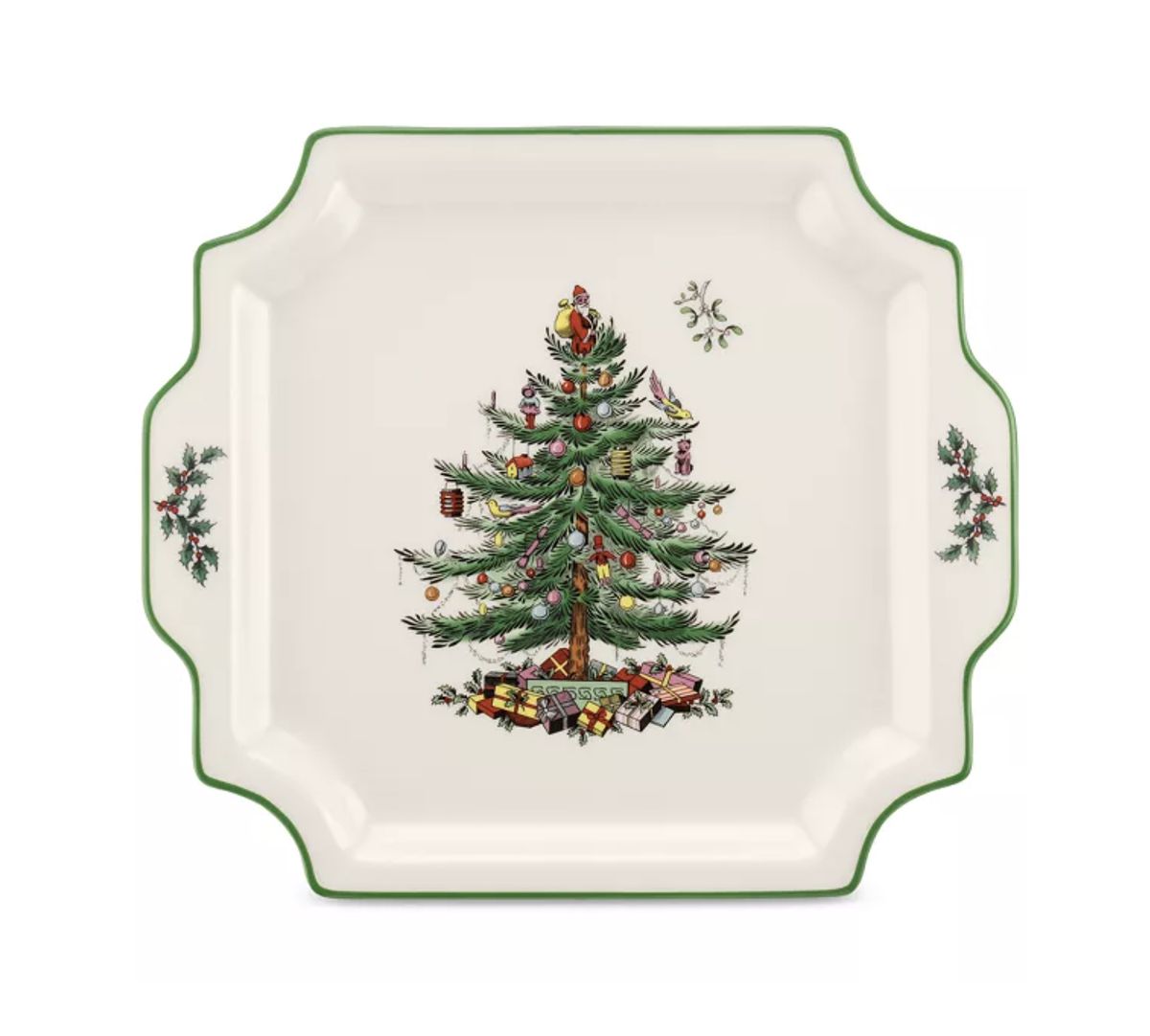 Spode Christmas Tree Handled Platter