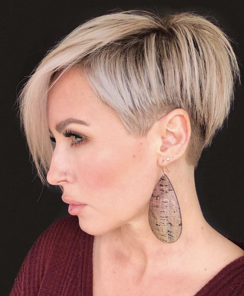 Short Pixie with Side-Swept Bangs