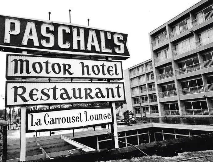 Paschal's Moto Hotel and Restaurant Sign in Atlanta, GA