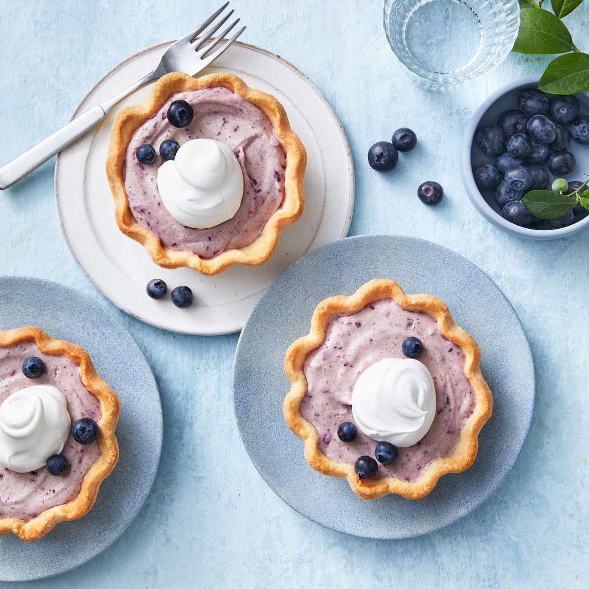 Blueberry Chiffon Mini Pies 