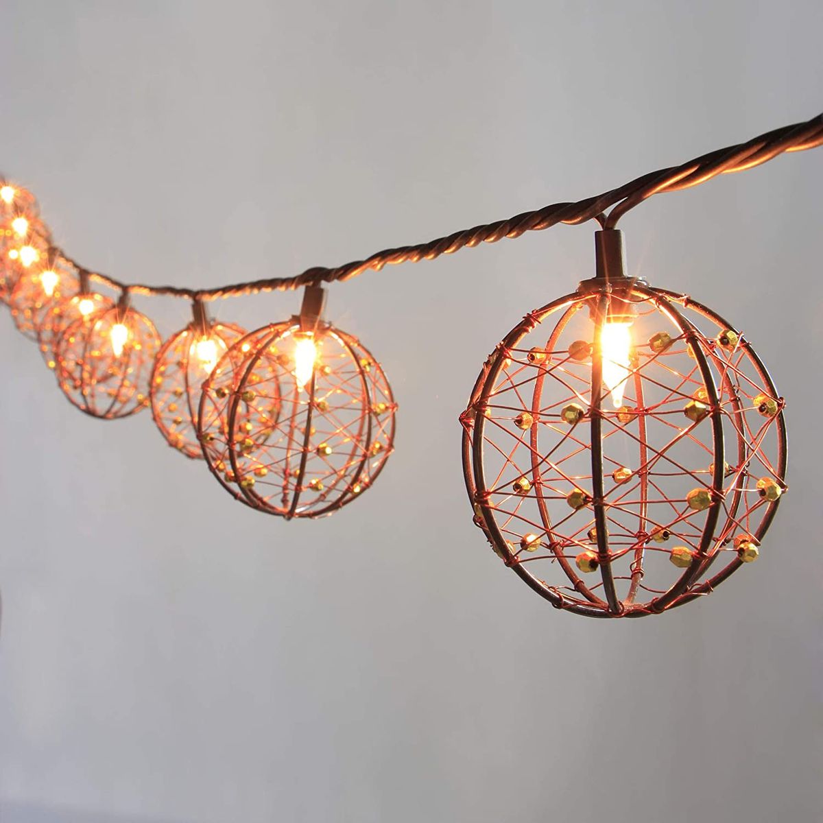 Zhongxin Mini Bulbs with Beaded Copper Wire Ball