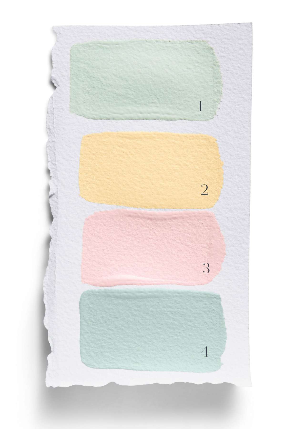 Pastel Color swatch with green, yellow, and pink