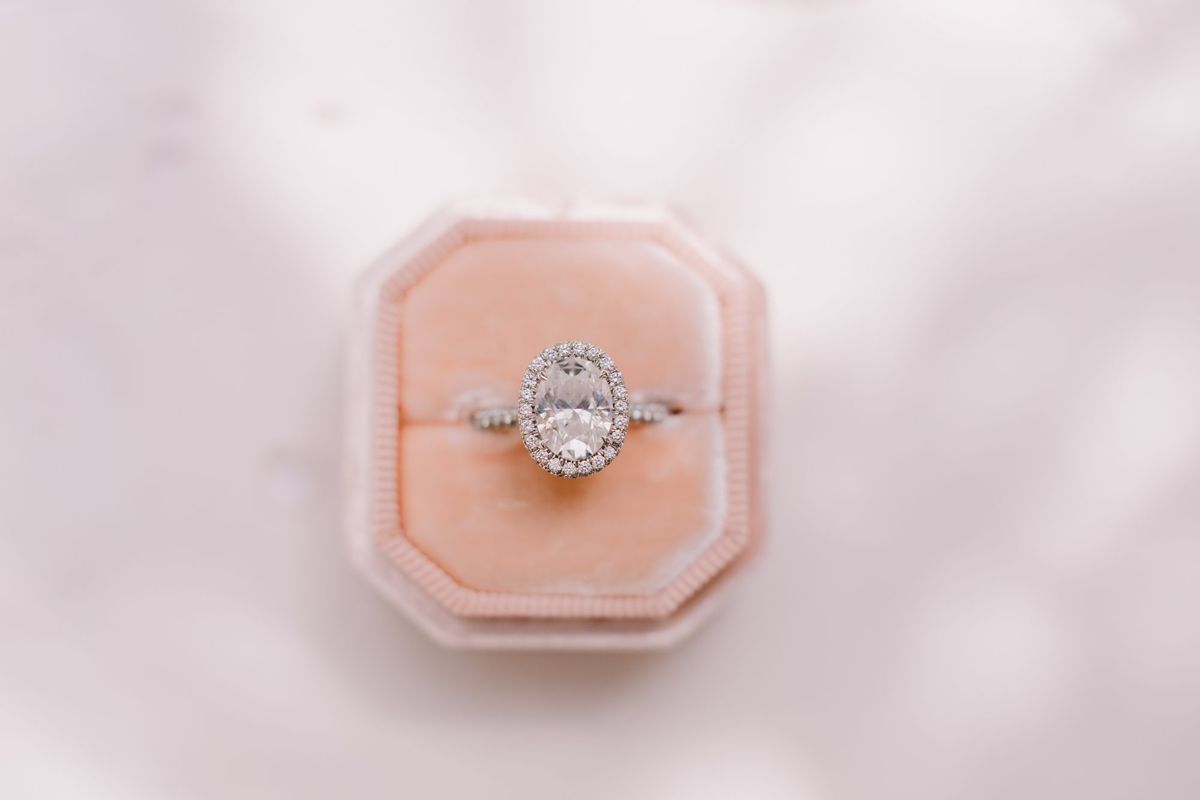 Close-Up Of Diamond Engagement Ring