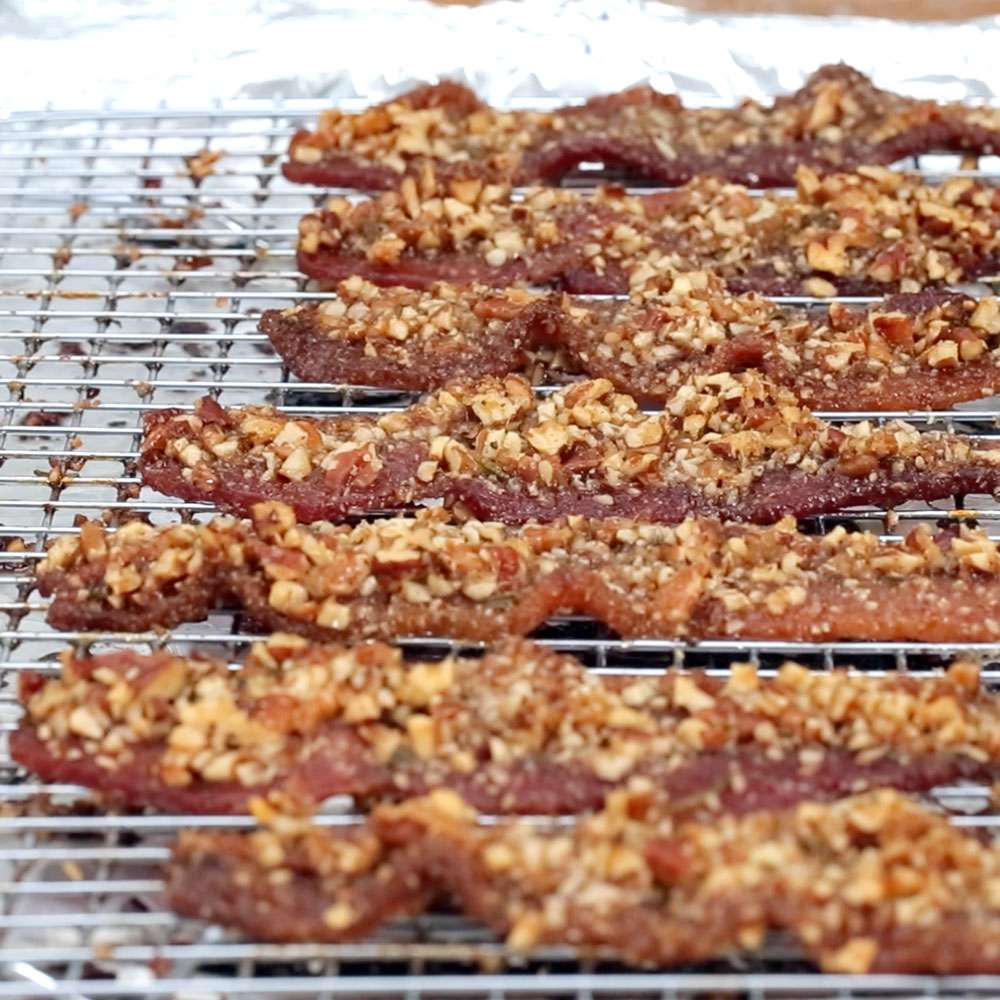 Pecan Rosemary Candied Bacon