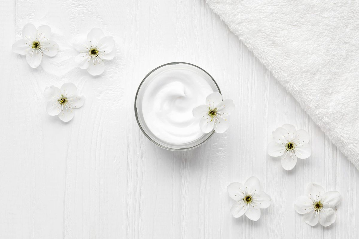Skin Cream With Flowers
