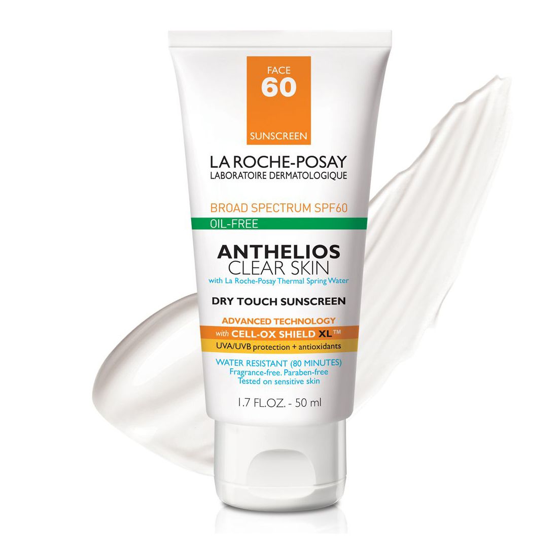 La Roche-Posay Anthelios 60透明皮肤干燥触摸防晒霜SPF 60