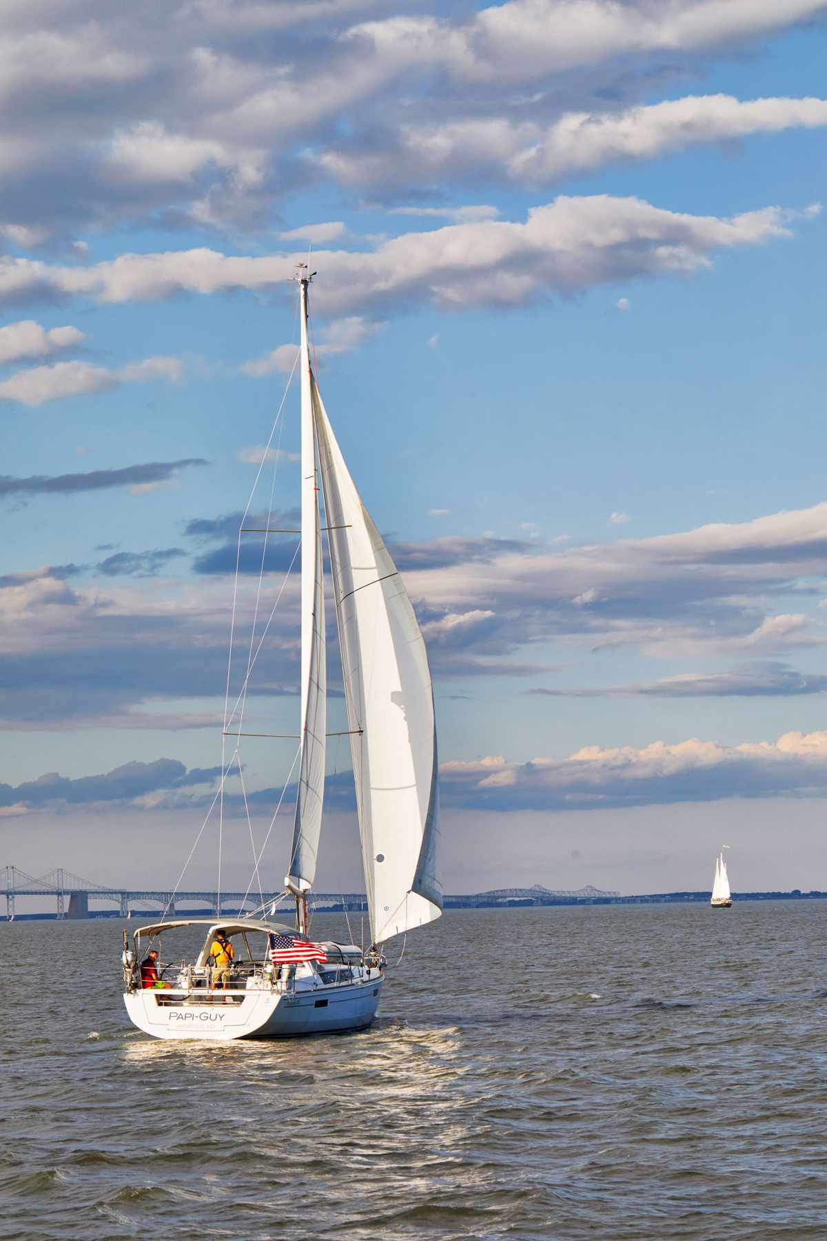 Sailboat in the Chesapeake Bay off Annapolis