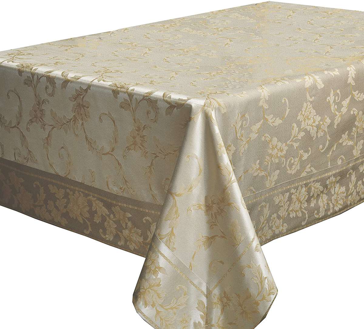 Amazon, Gold Scroll Tablecloth