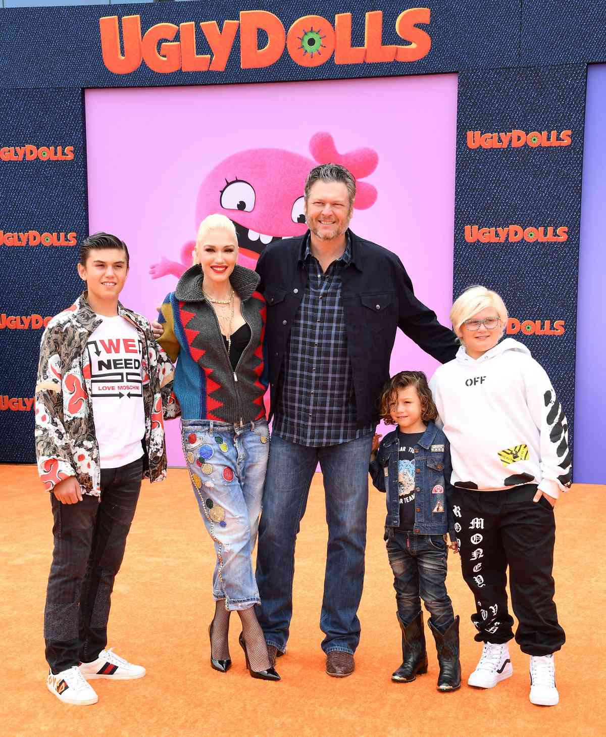 Gwen Stefani, Blake Shelton, and Gwen's sons