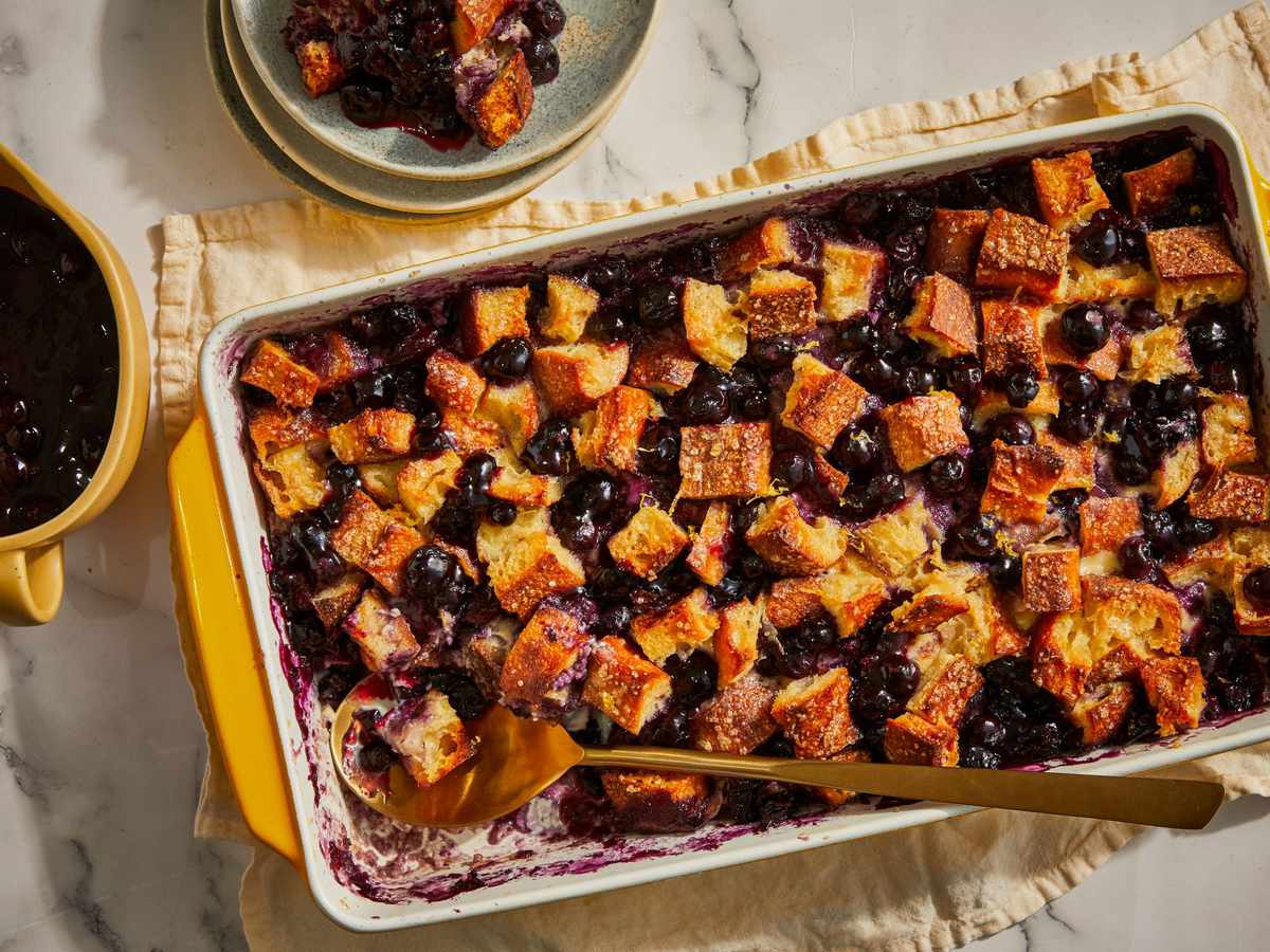 Blueberry Bread Pudding 