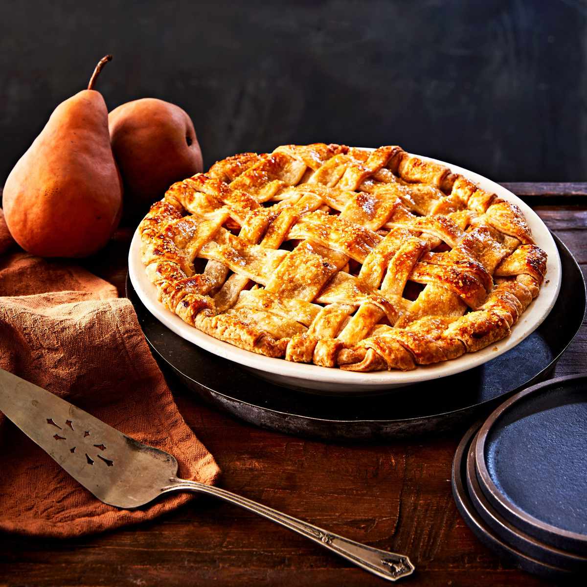 Caramel Apple-Pear Pie