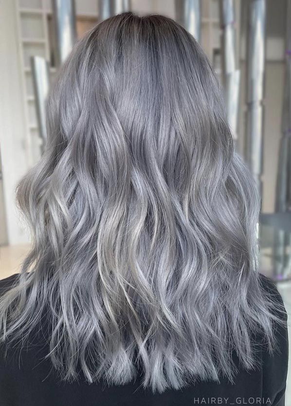 Hair colour grey ash