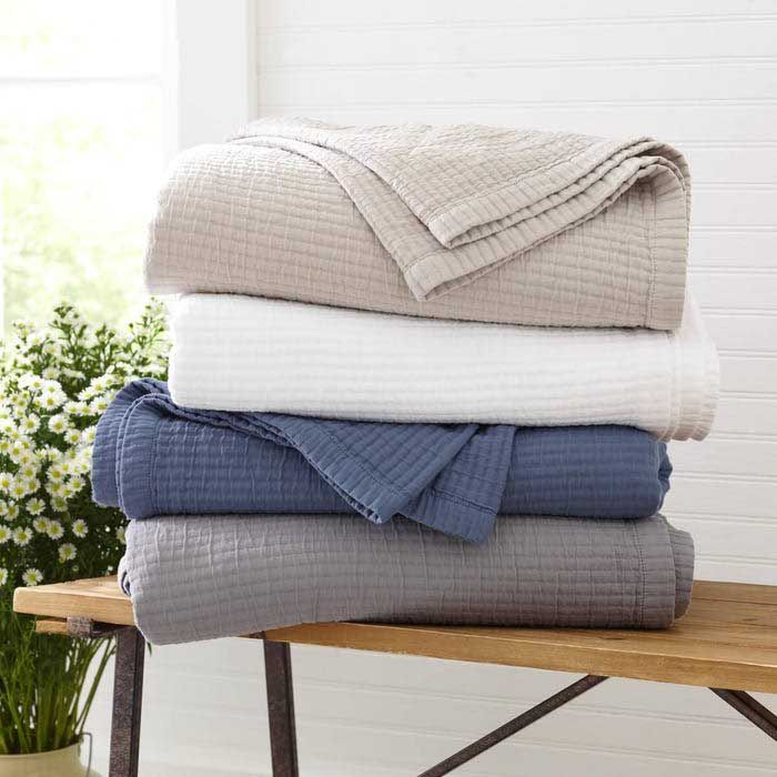 Riley Textured Cotton Coverlet