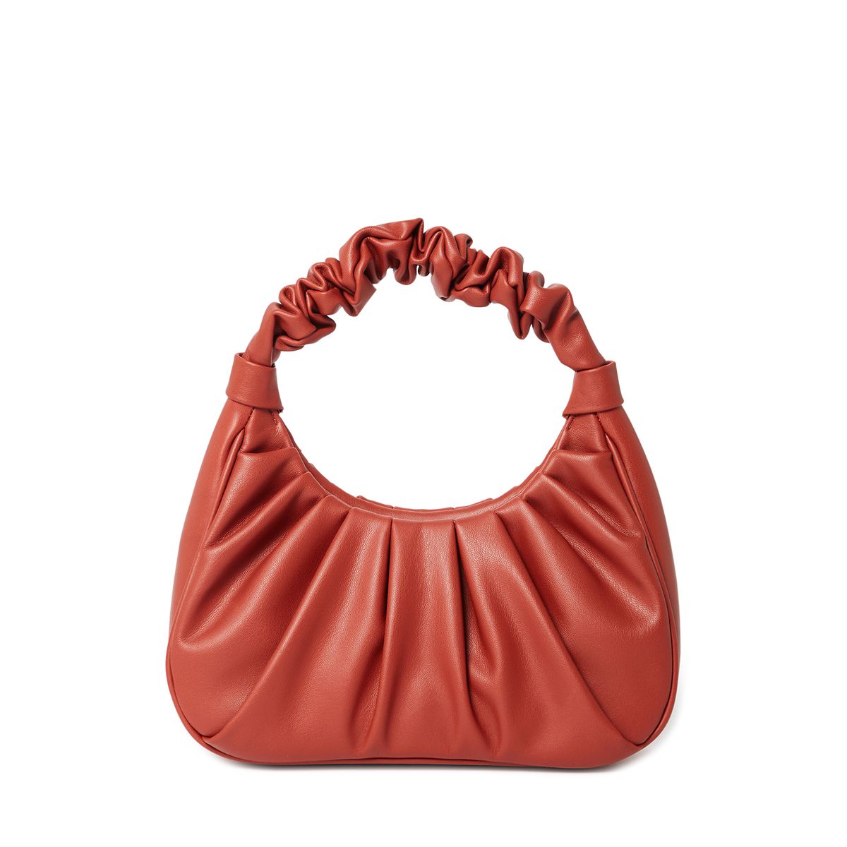 orange/ red scrunchie shoulder bag