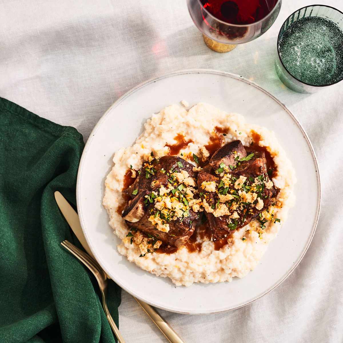 Slow-Cooker Short Ribs with Pork Rind Gremolata