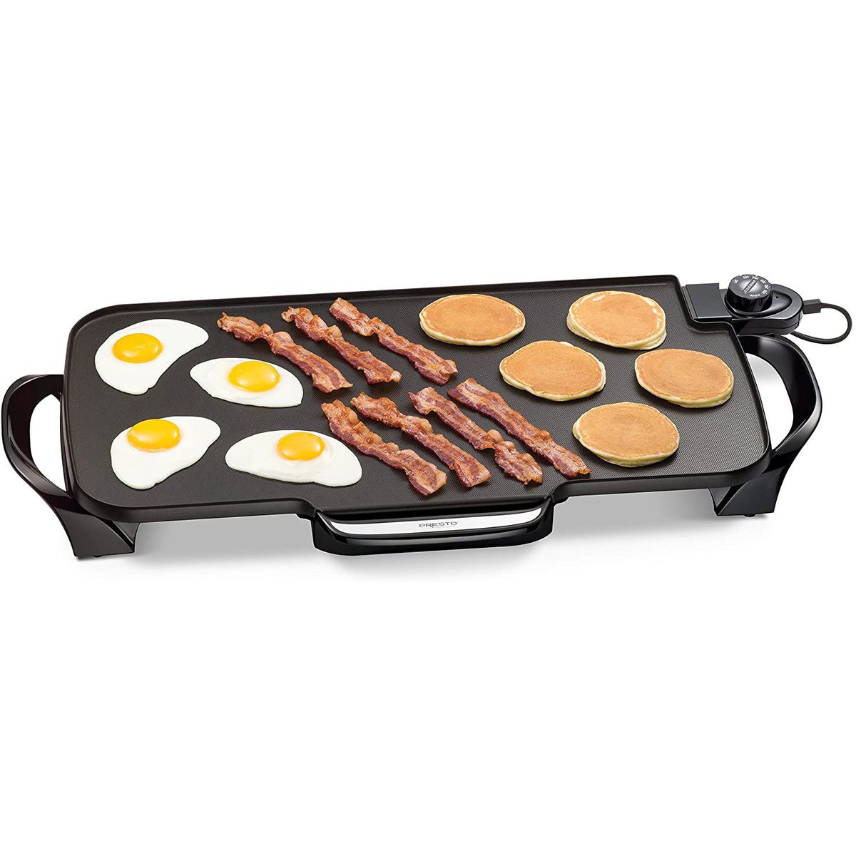 electric griddle cooking breakfast food