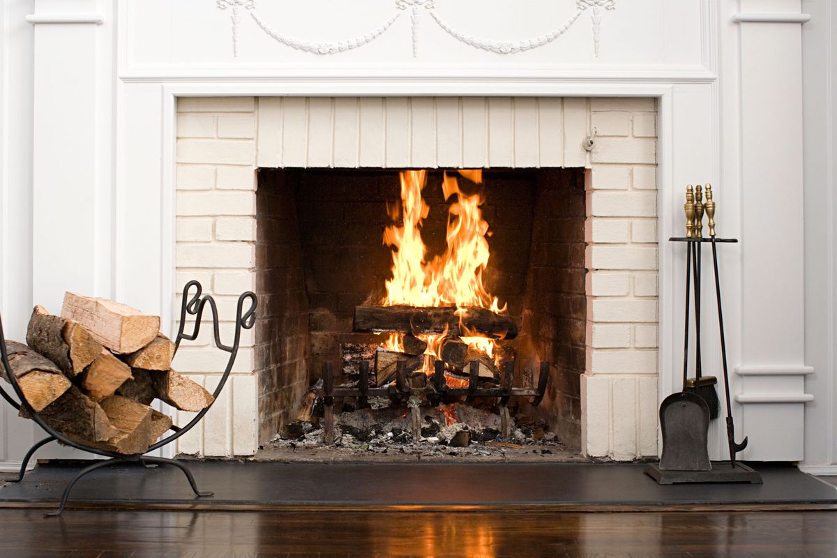 White Traditional Fireplace