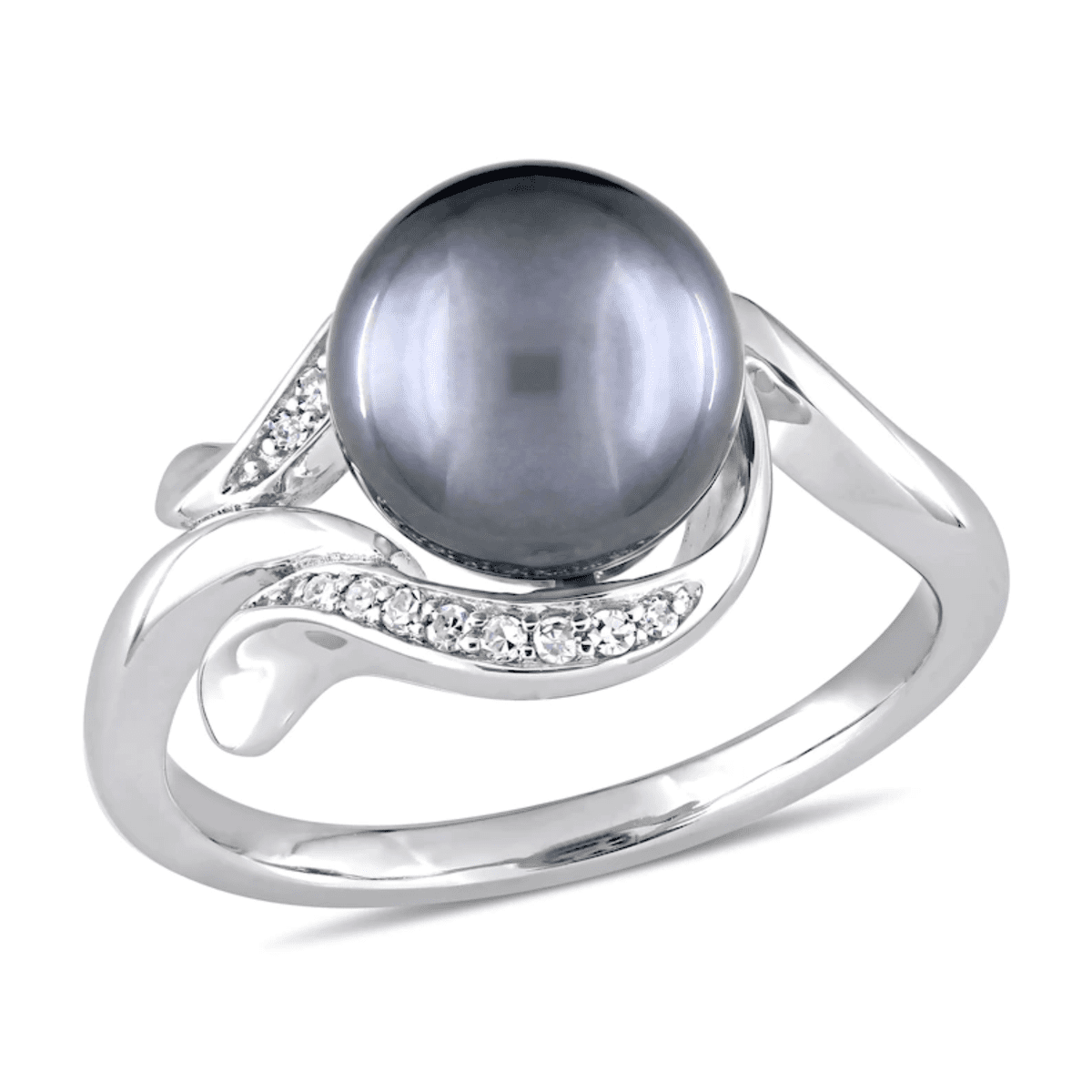 tahitian black pearl engagement ring
