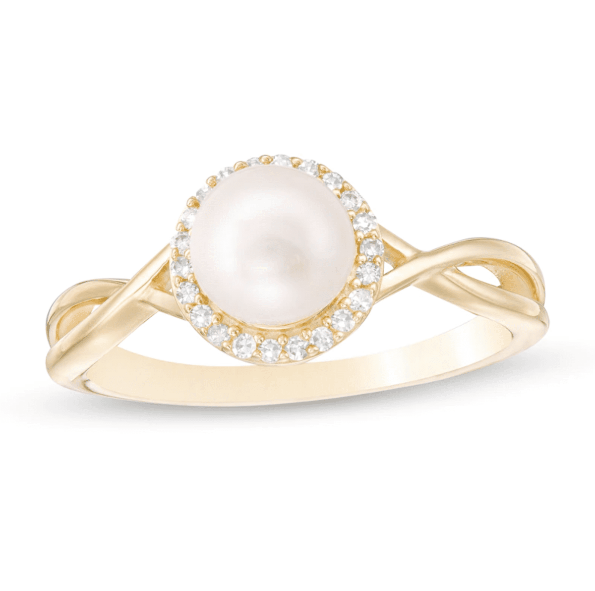 cultured freshwater pearl engagement ring
