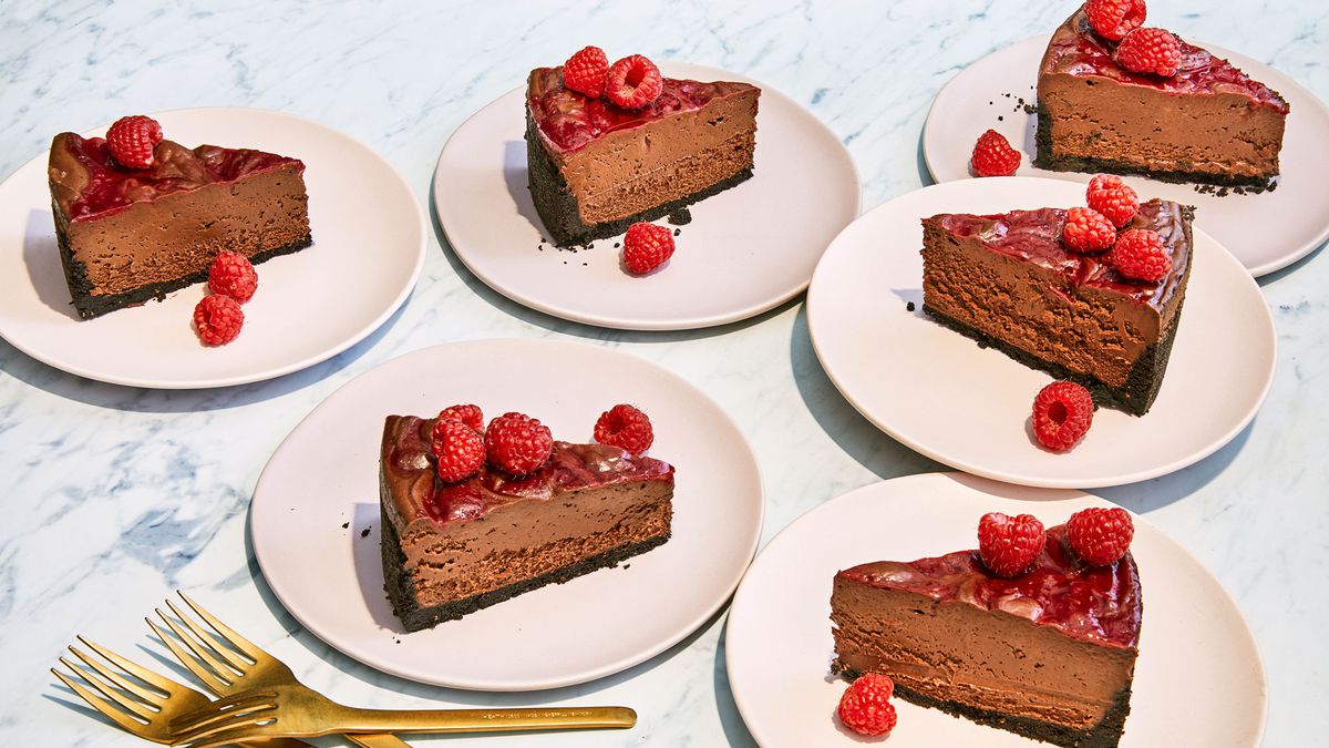 chocolate raspberry cheesecake