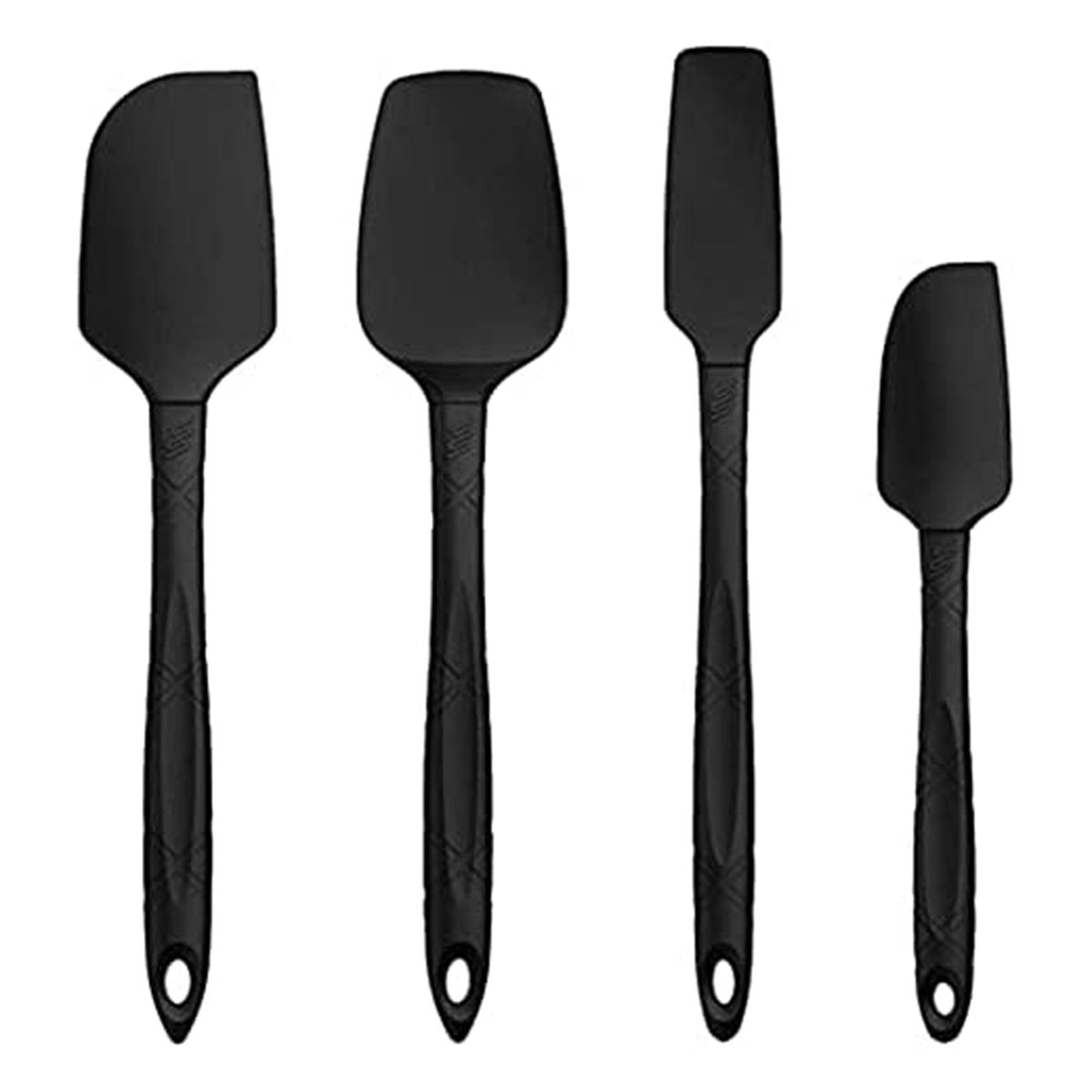 M KITCHEN WORLD Silicone Spatula Set 4 Piece Heat Resistant Rubber Spatulas for Cooking and Baking