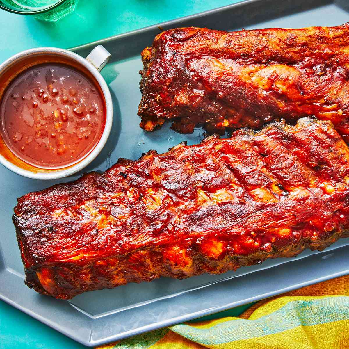 Baby Back Ribs With Coffee-Bourbon Barbecue Sauce