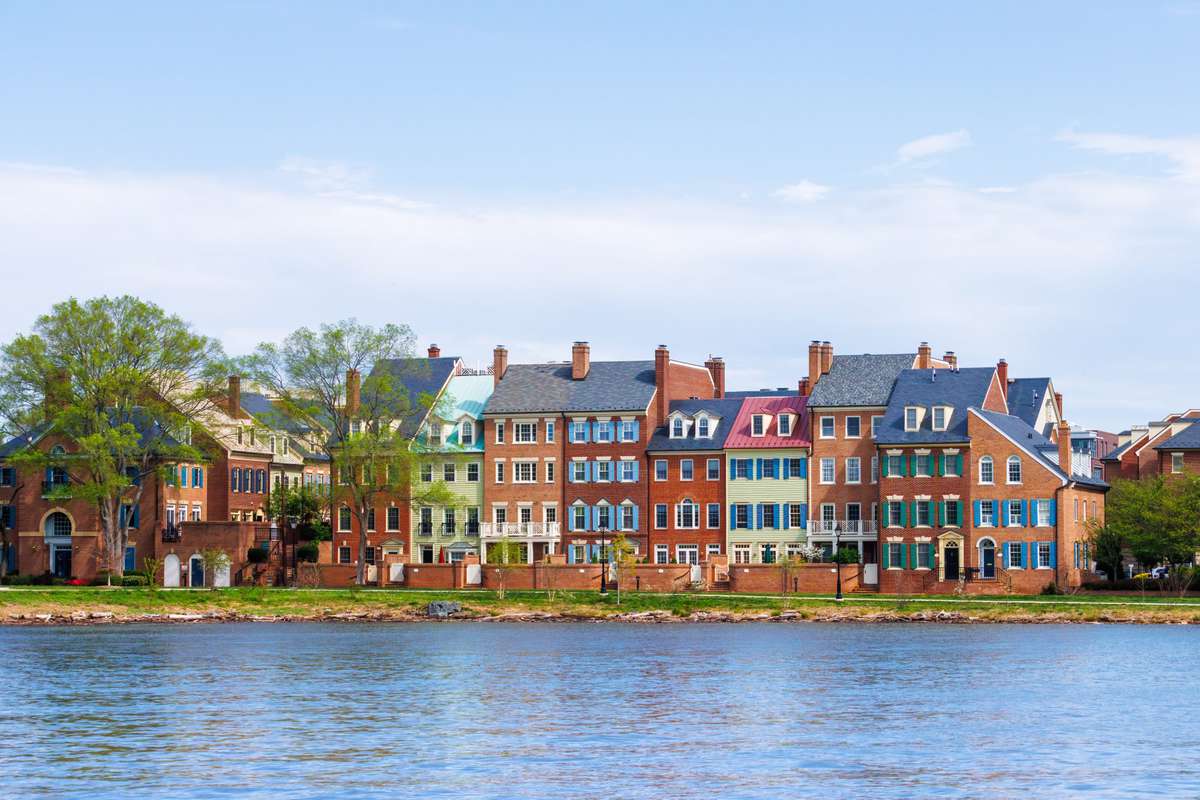 Row of Townhouses in Old Town Alexandria