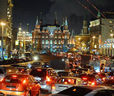 Moscow traffic jam