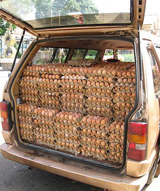 Carful of Eggs, Jos, Nigeria