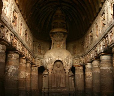 most-visited ancient ruins: Ajanta Caves