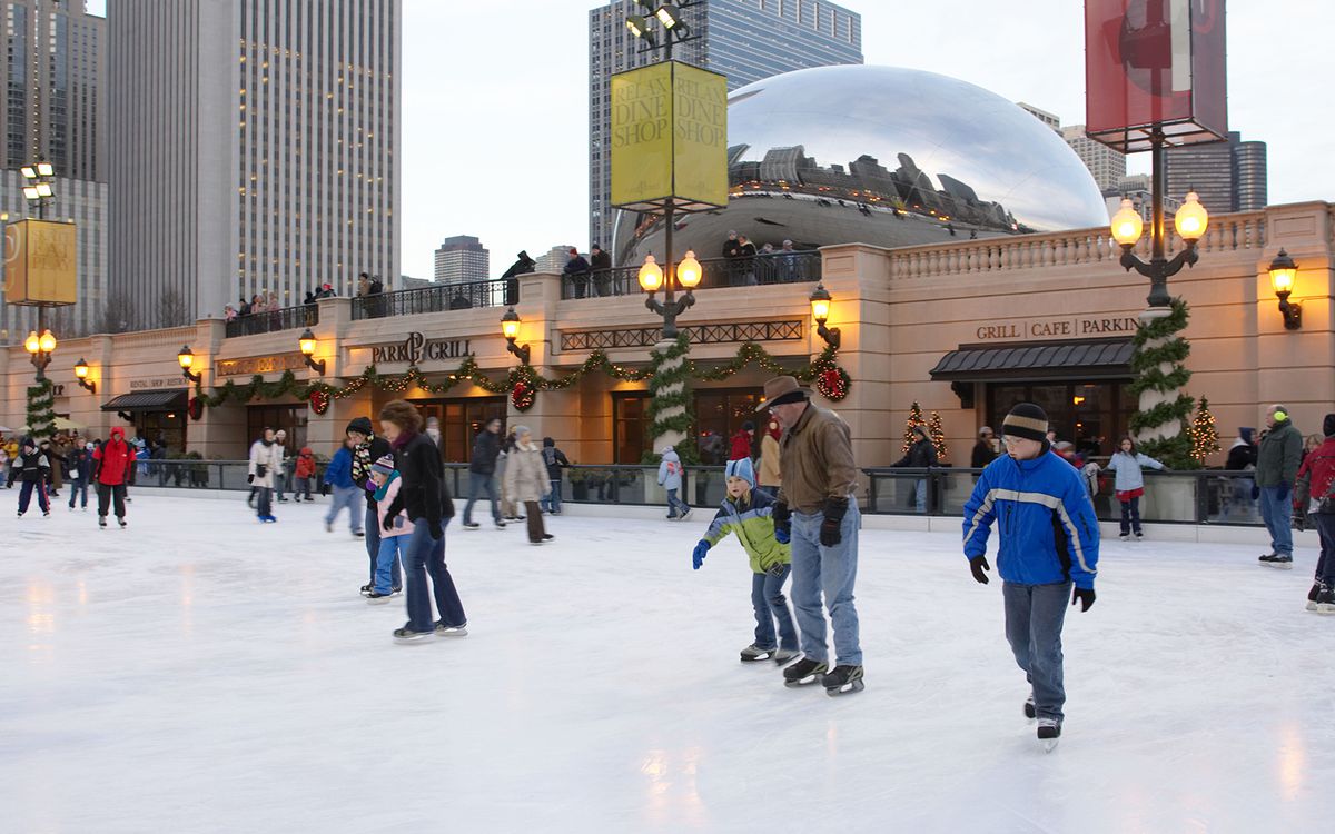 Ice Skating in Millenium Park