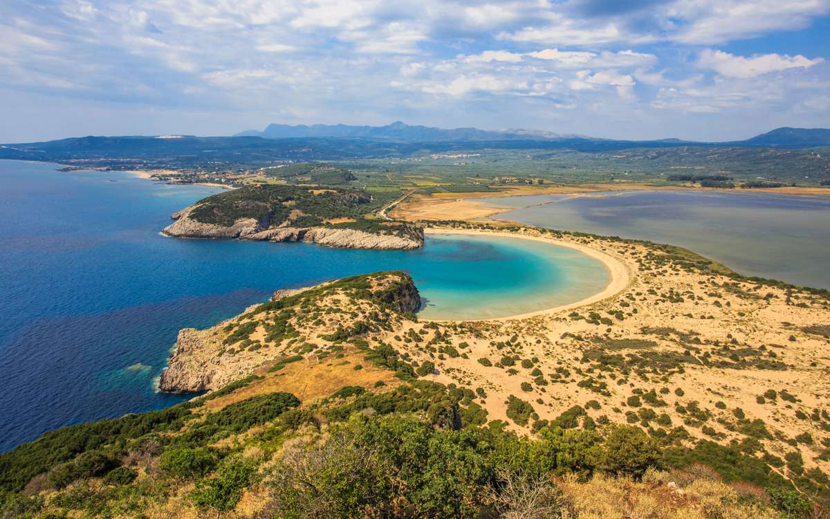 Best Beaches in Greece: Voidokoilia, Messinia, the Peloponnese