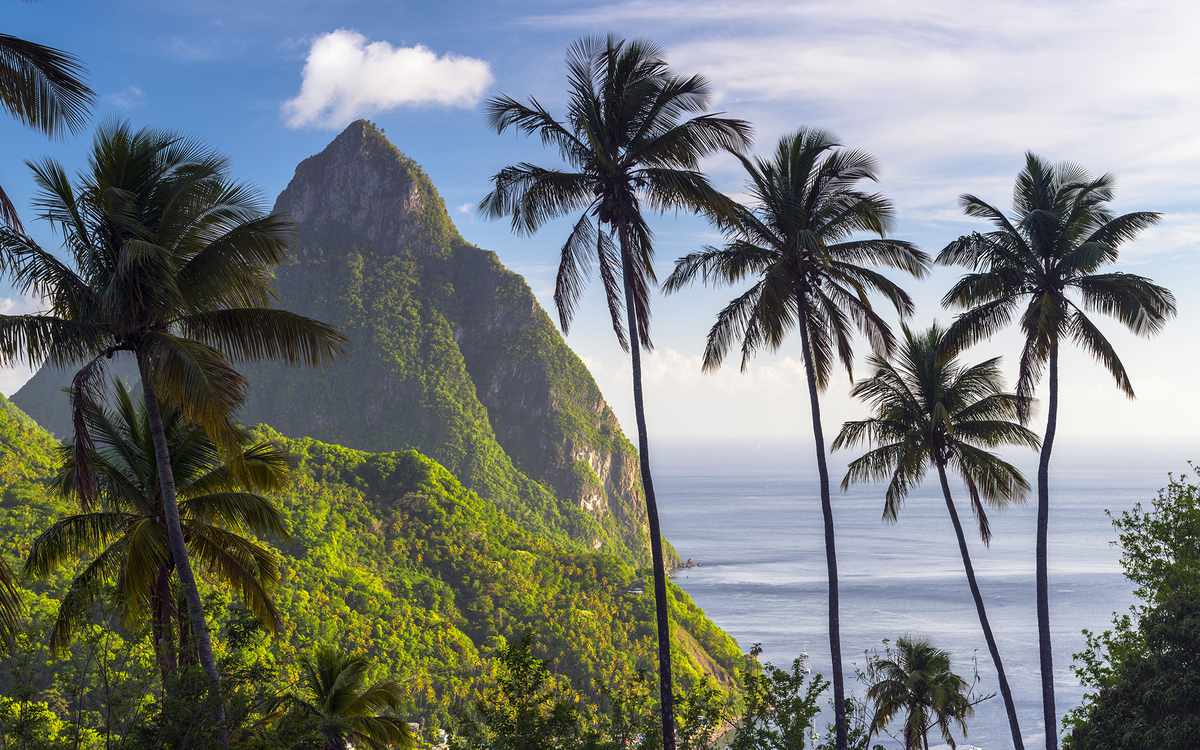 Overlooking the Pitons in St. Lucia