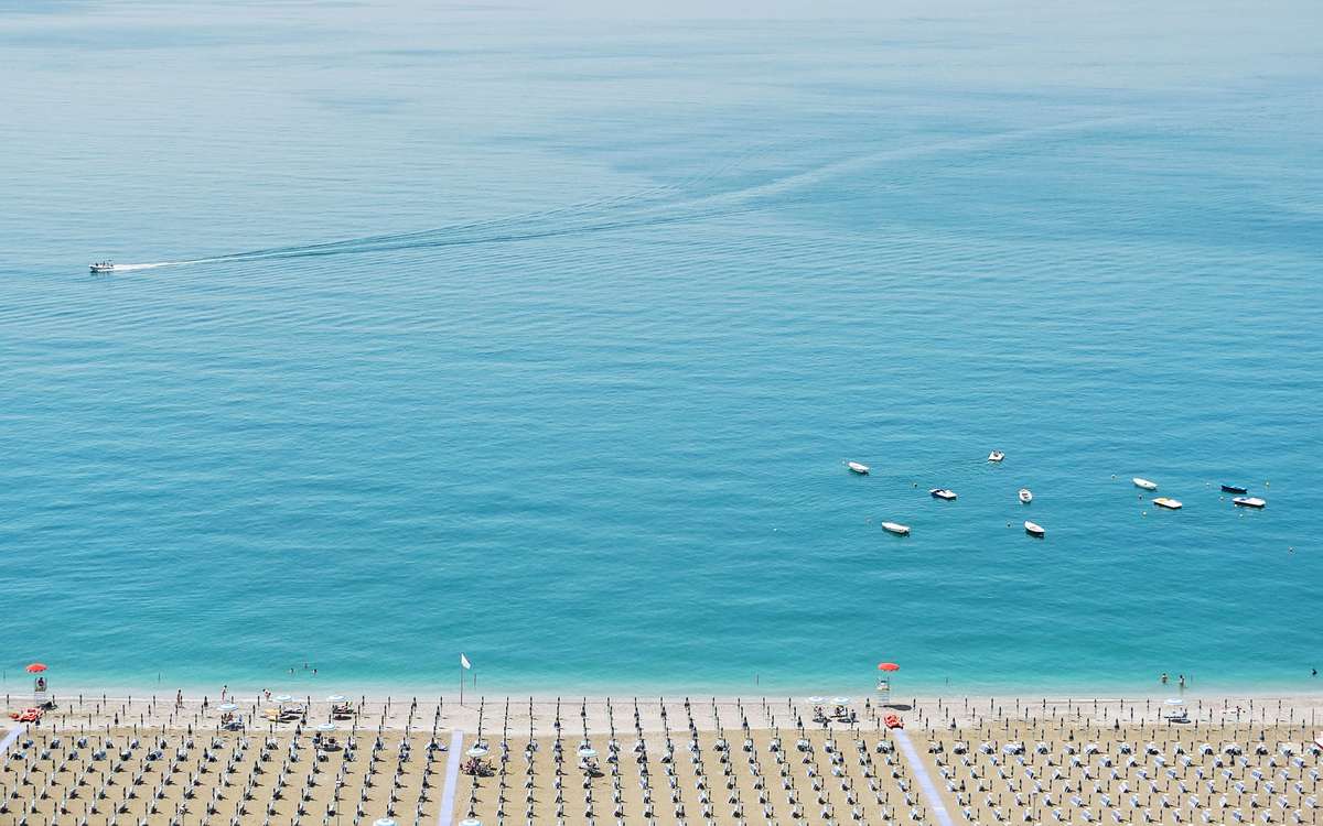 Blue Water for Days at a Beach Near Salerno