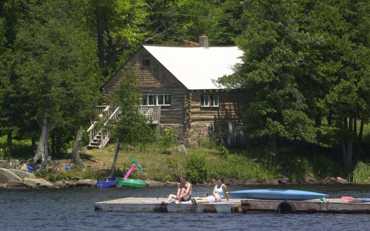 house on a lake